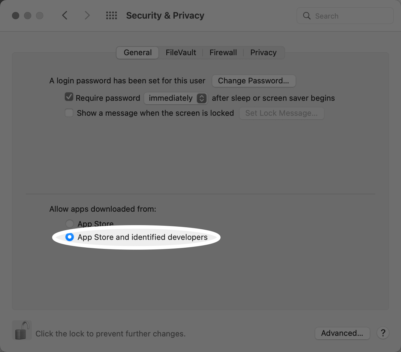 Security and Privacy settings on Mac for Dilato